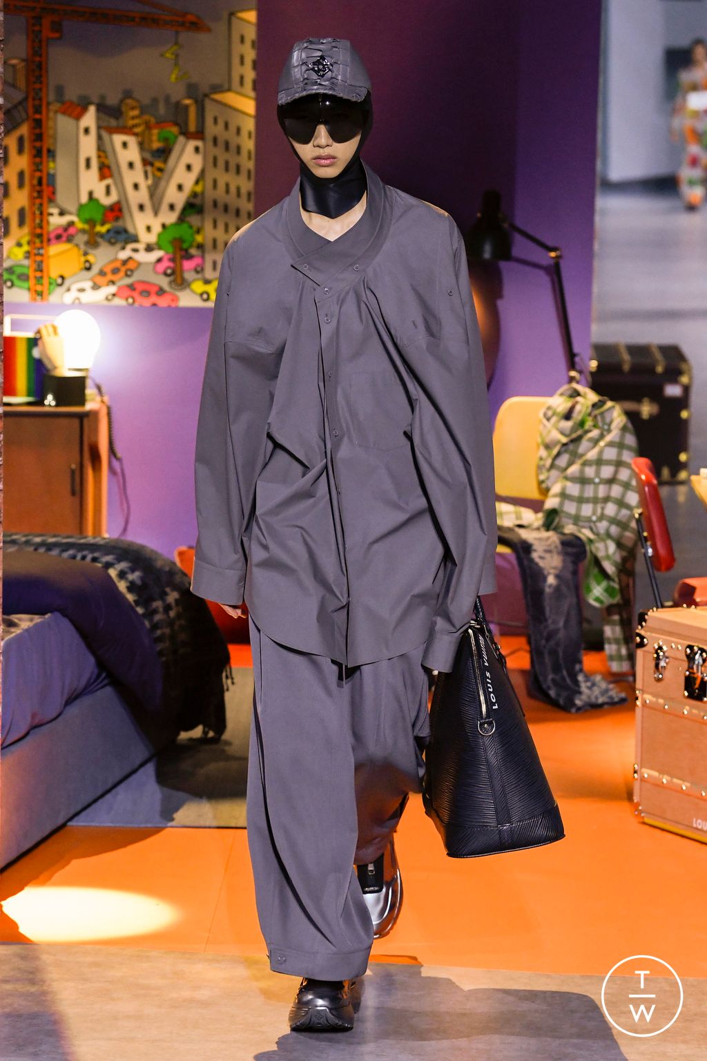 Fashion Week Paris Fall/Winter 2023 look 11 de la collection Louis Vuitton menswear