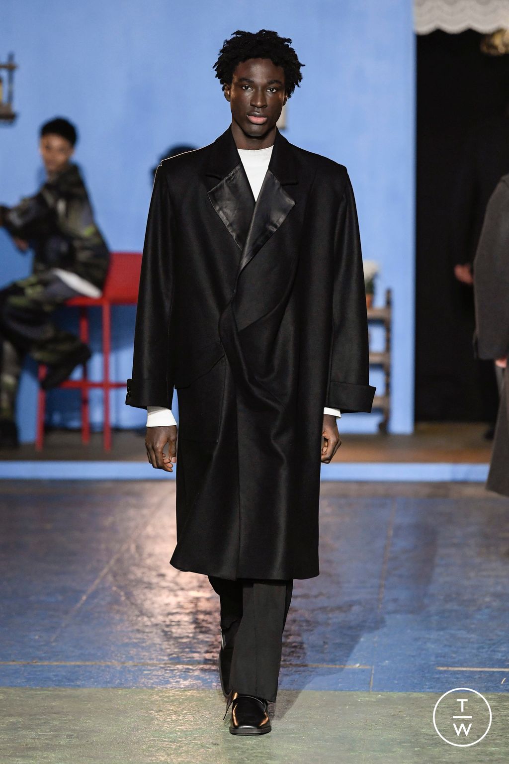 Fashion Week Paris Fall/Winter 2023 look 7 from the Bianca Saunders collection menswear