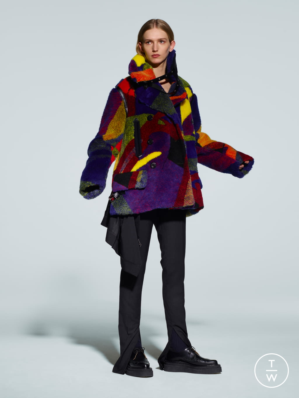 Fashion Week Paris Pre-Fall 2021 look 35 from the Sacai collection 女装