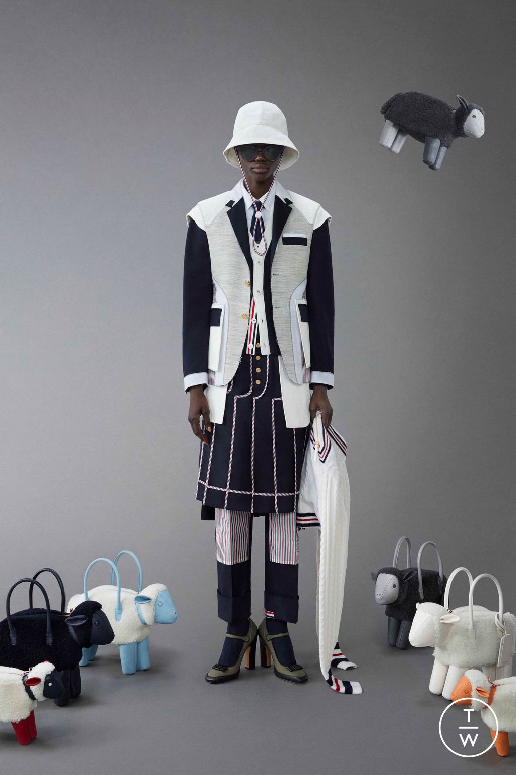 Fashion Week New York Resort 2024 look 36 from the Thom Browne collection womenswear