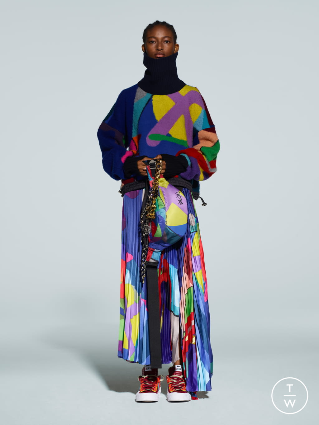 Fashion Week Paris Pre-Fall 2021 look 37 from the Sacai collection 女装