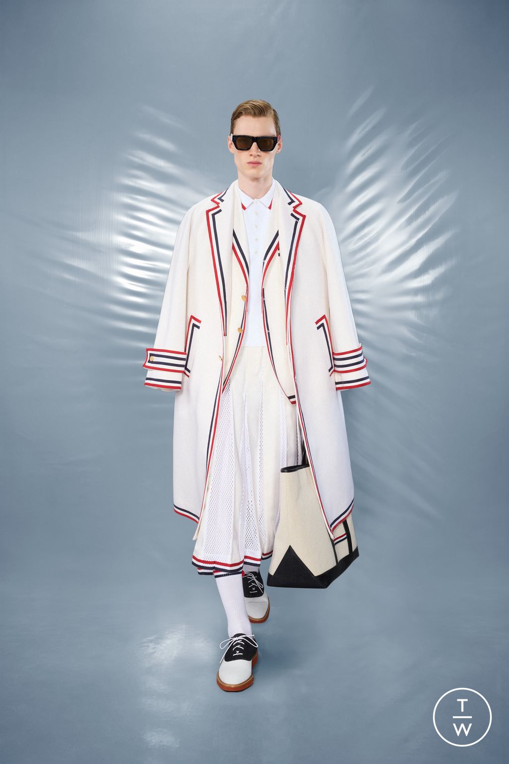 Fashion Week New York Resort 2025 look 39 from the Thom Browne collection menswear