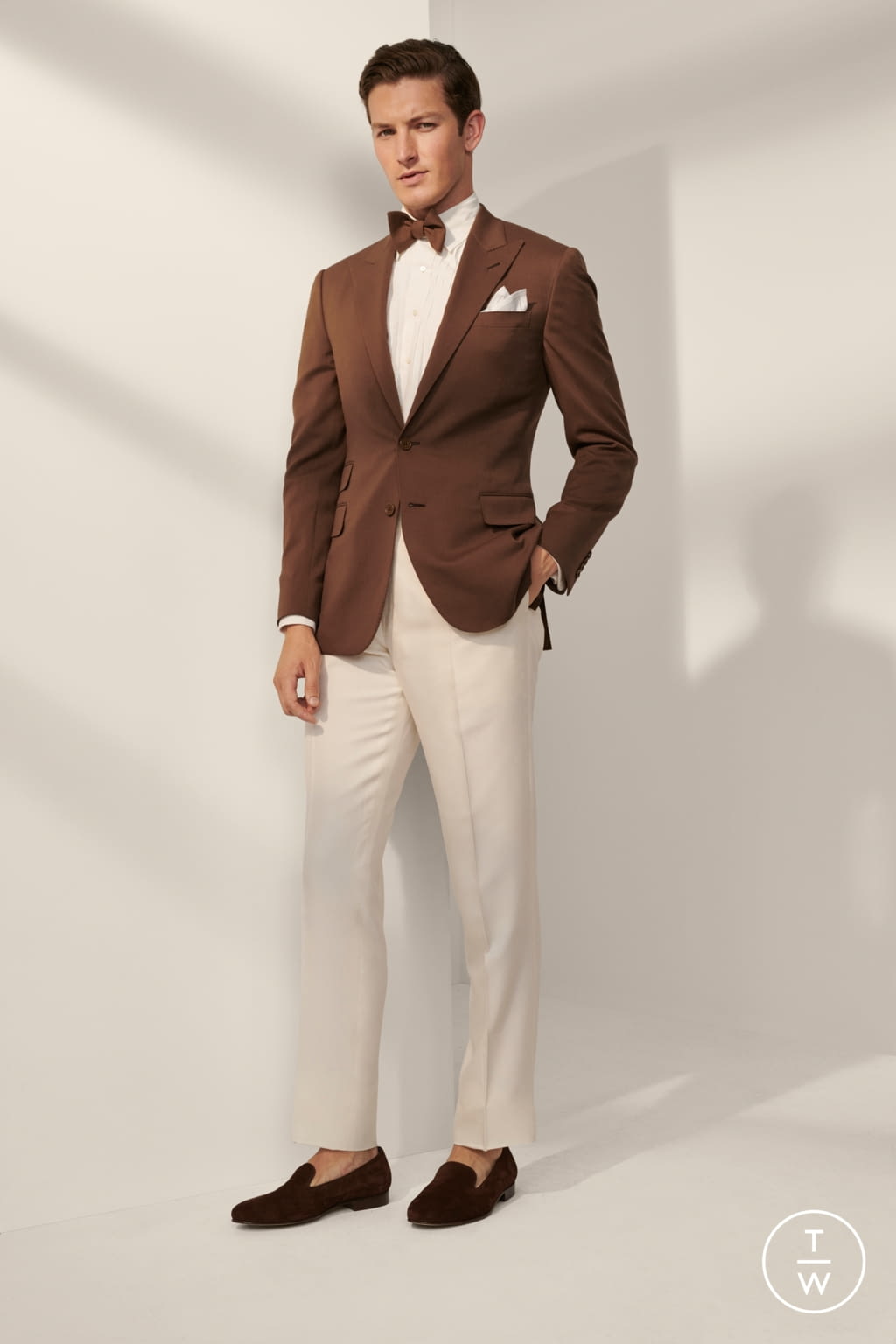 Fashion Week Milan Spring/Summer 2020 look 37 from the Ralph Lauren Purple Label collection 男装