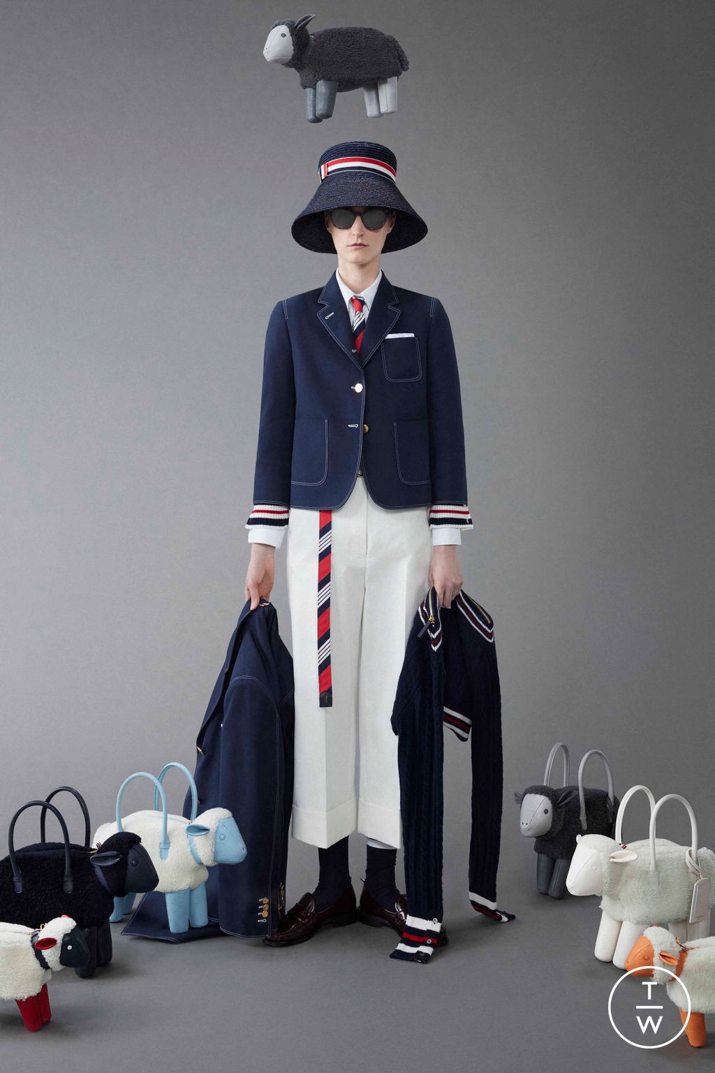 Fashion Week New York Resort 2024 look 38 from the Thom Browne collection womenswear