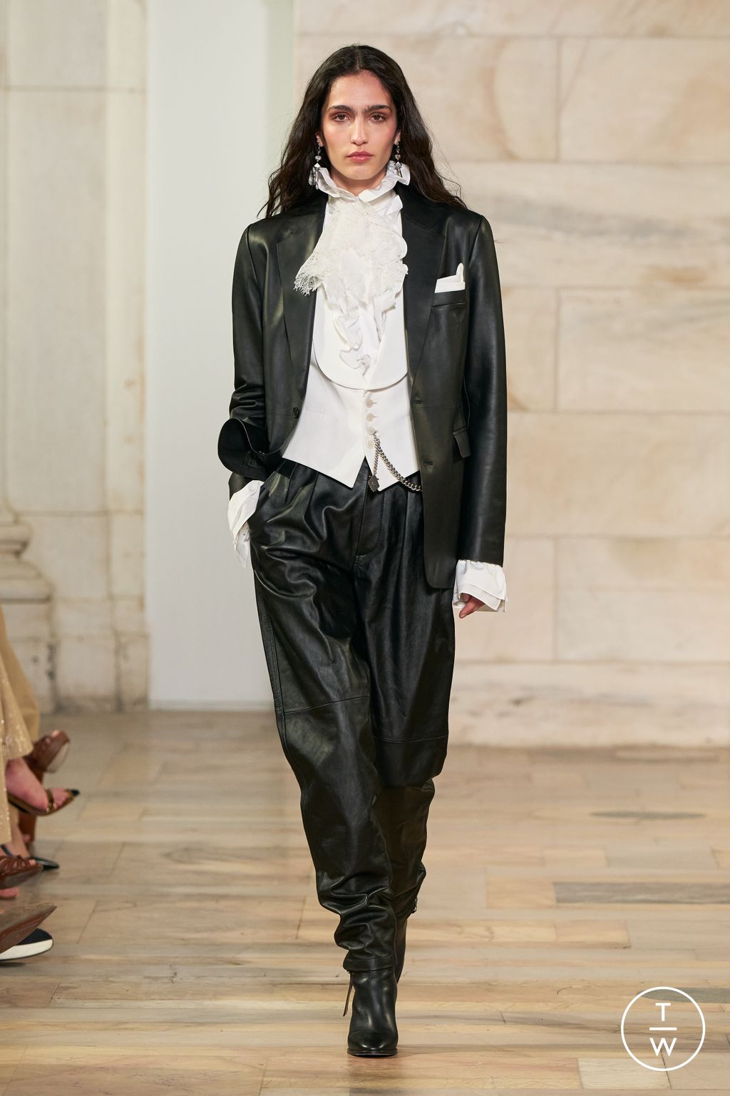 Fashion Week New York Fall/Winter 2025 look 39 from the Ralph Lauren collection womenswear