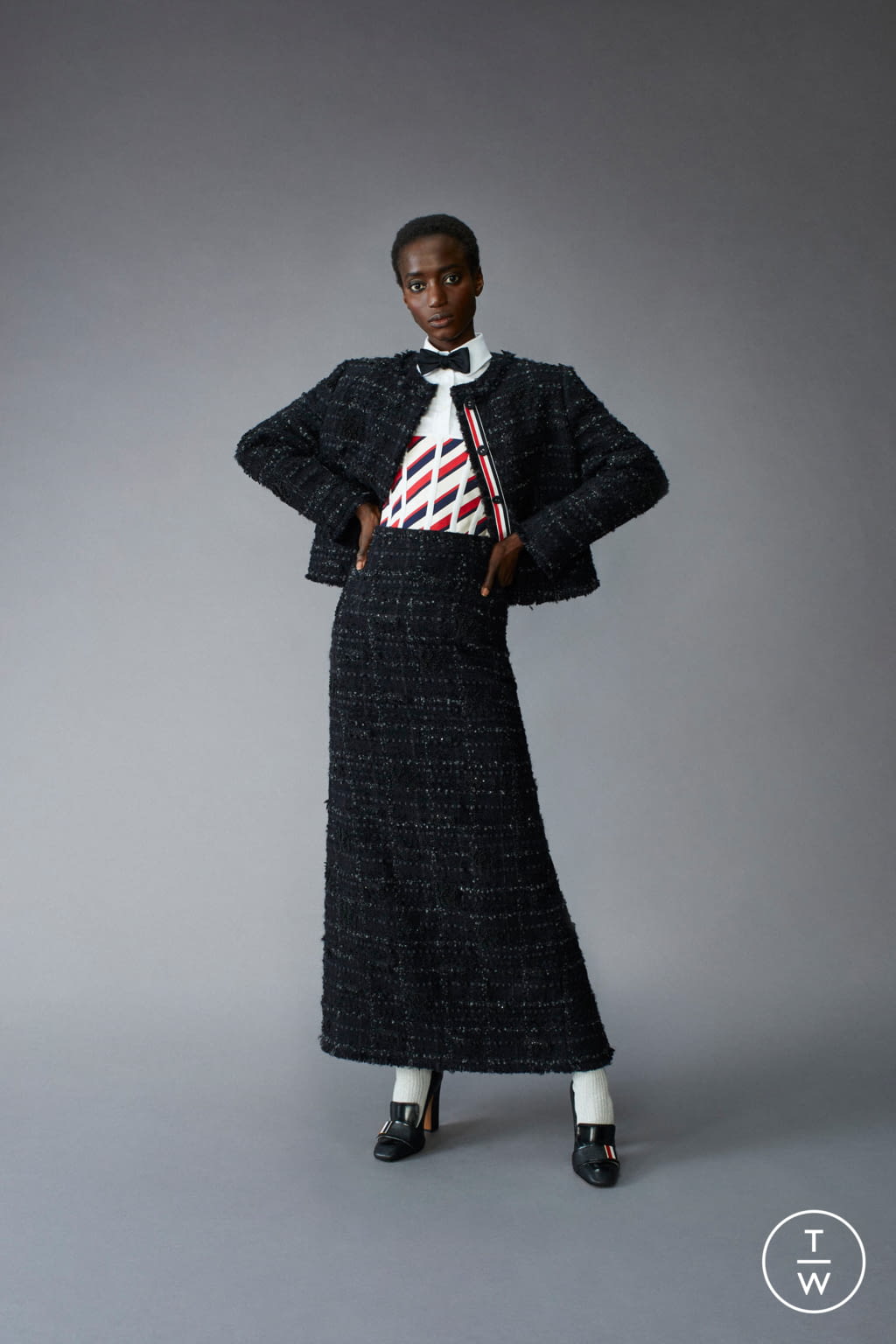Fashion Week Paris Pre-Fall 2021 look 39 from the Thom Browne collection womenswear