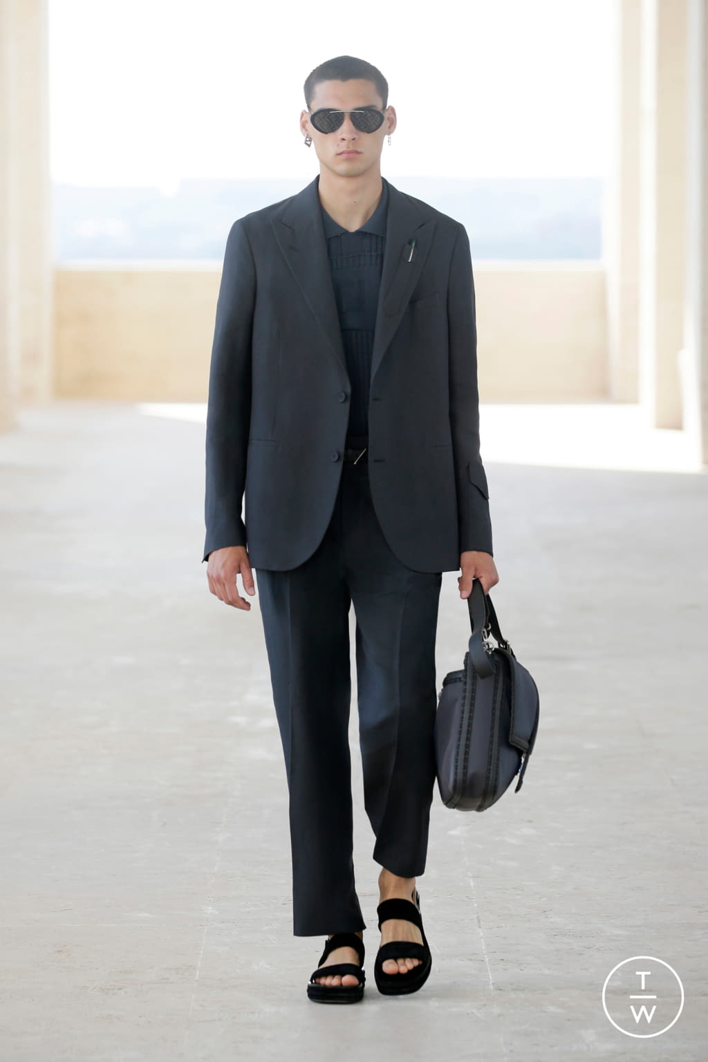 Fashion Week Milan Spring/Summer 2022 look 39 from the Fendi collection menswear