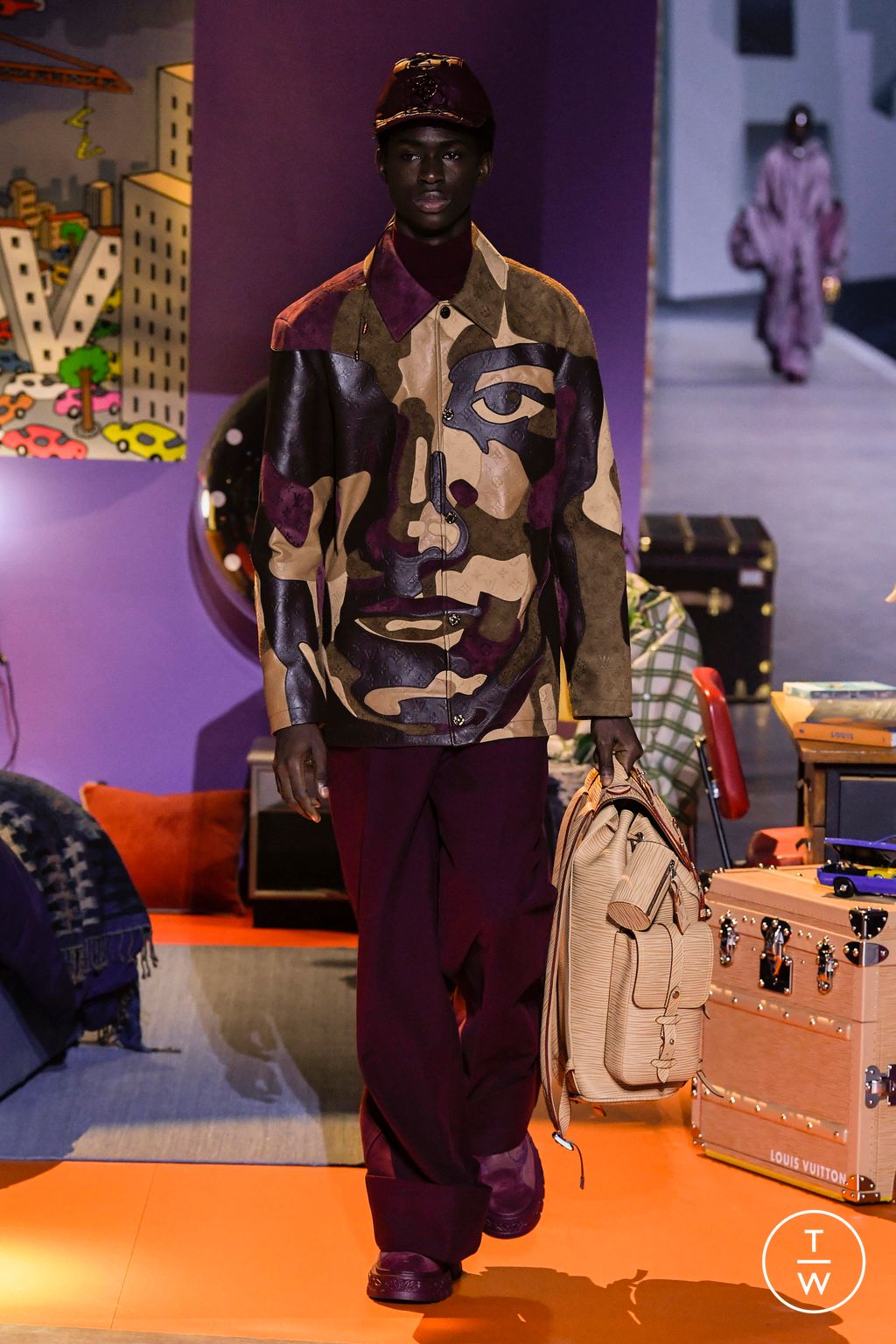 Fashion Week Paris Fall/Winter 2023 look 63 from the Louis Vuitton collection 男装