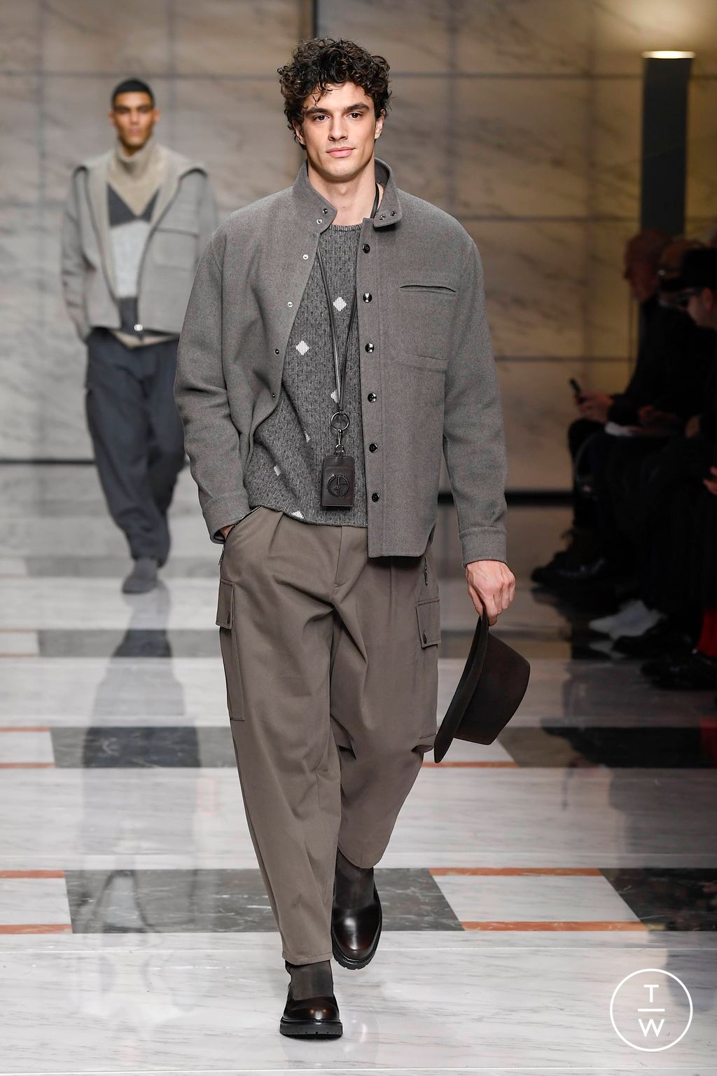Fashion Week Milan Fall/Winter 2023 look 18 from the Giorgio Armani collection menswear