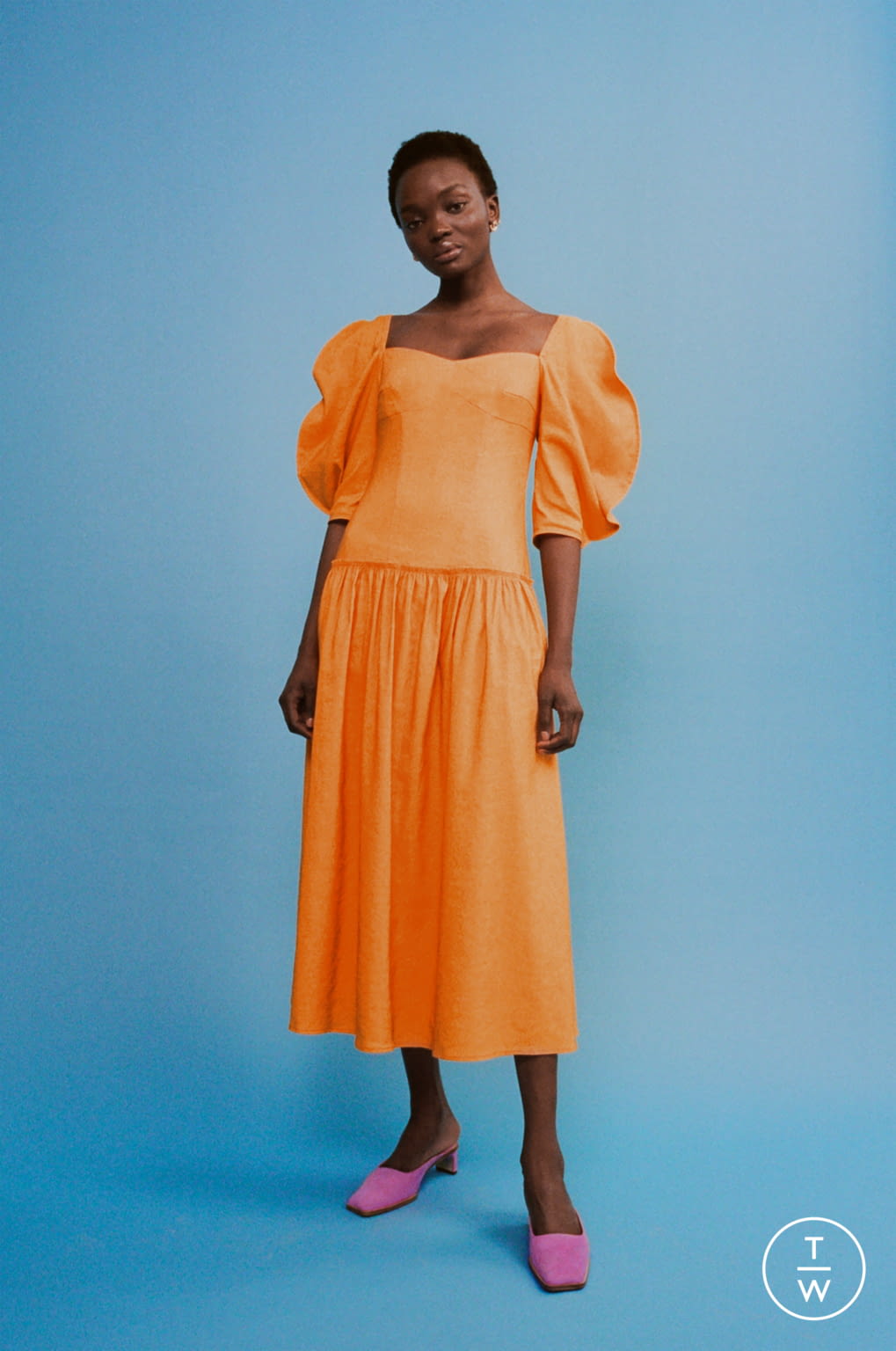 Fashion Week London Resort 2021 look 4 from the Rejina Pyo collection womenswear