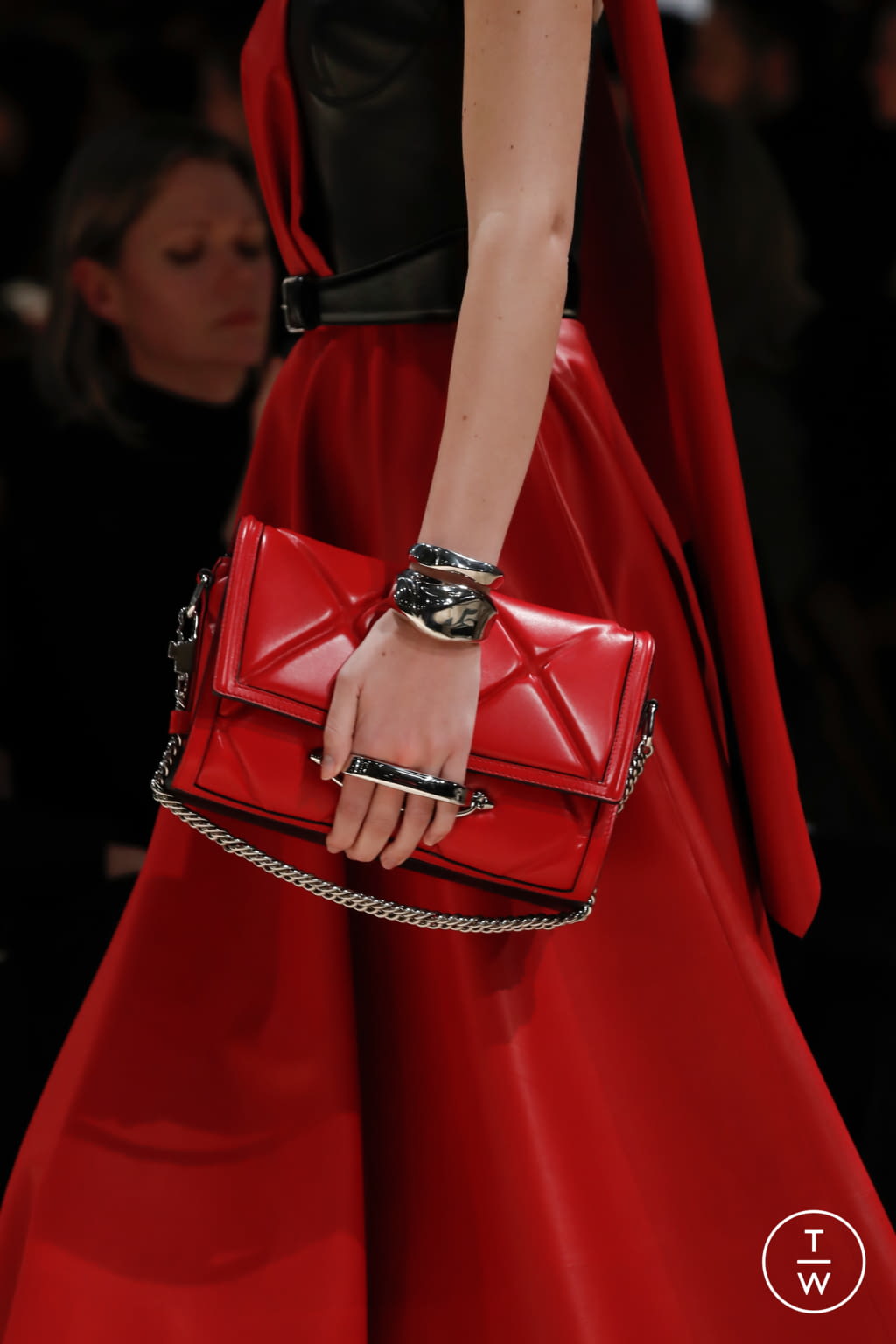 Fashion Week Paris Fall/Winter 2020 look 12 from the Alexander McQueen collection womenswear accessories