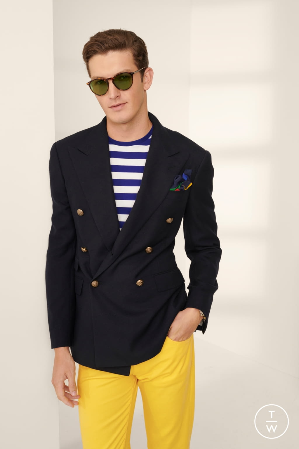 Fashion Week Milan Spring/Summer 2020 look 3 from the Ralph Lauren Purple Label collection 男装