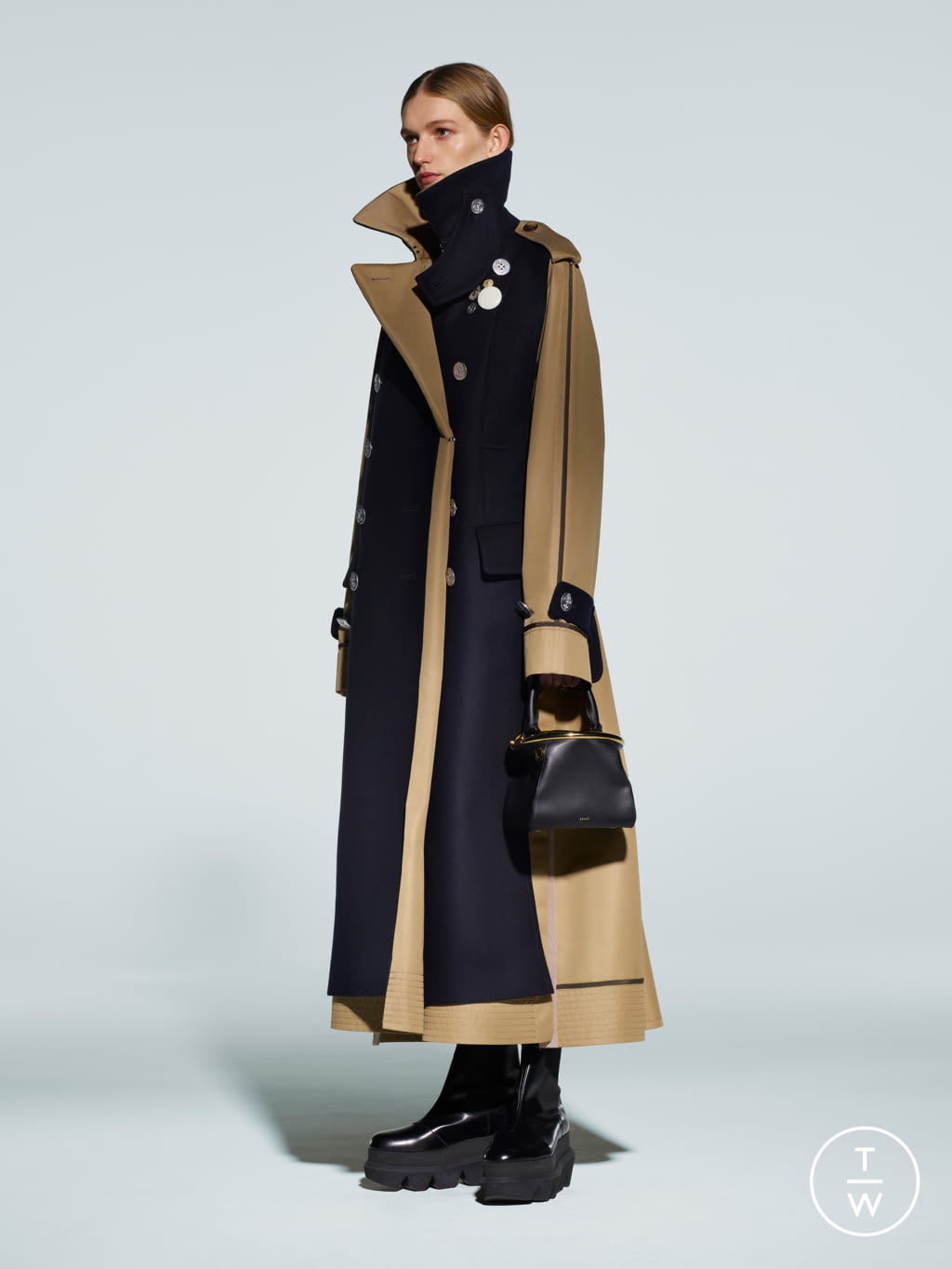 Fashion Week Paris Pre-Fall 2021 look 4 from the Sacai collection 女装
