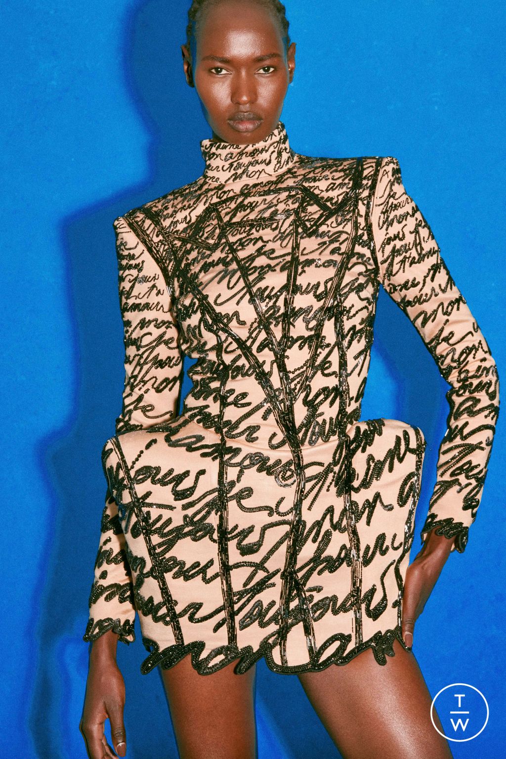 Fashion Week Paris Resort 2025 look 4 from the Balmain collection womenswear