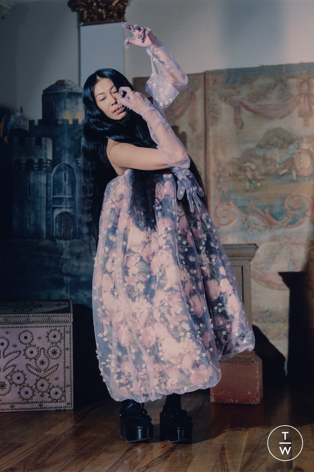 Fashion Week Milan Fall/Winter 2020 look 14 from the 4 Moncler Simone Rocha collection womenswear