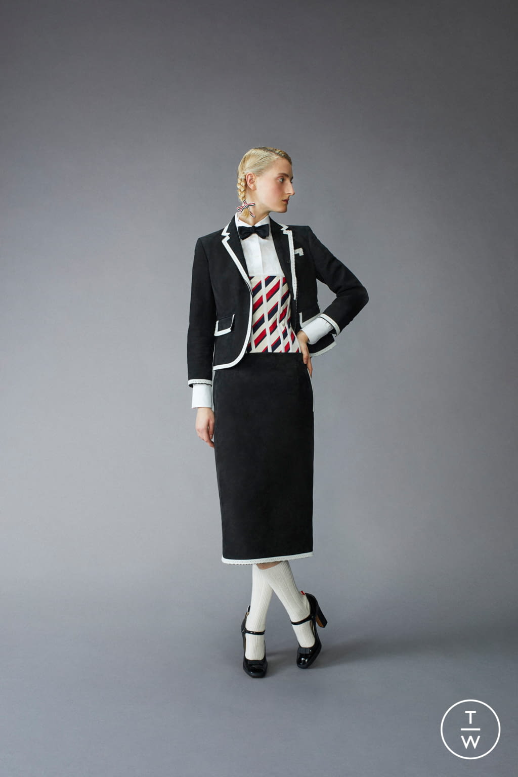 Fashion Week Paris Pre-Fall 2021 look 40 from the Thom Browne collection womenswear