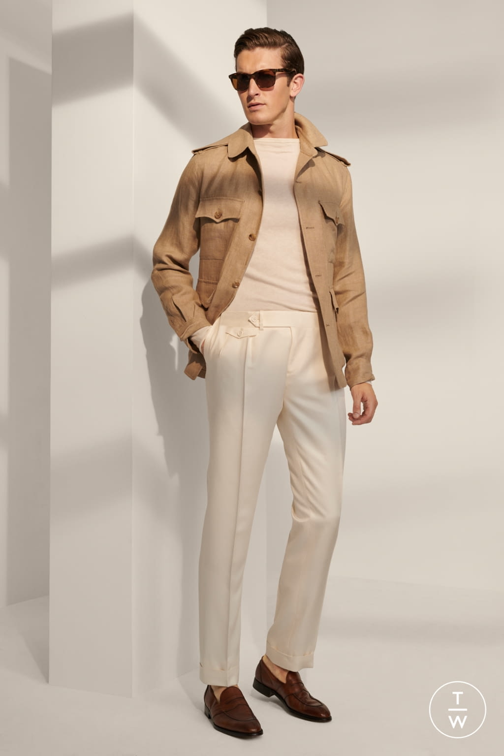 Fashion Week Milan Spring/Summer 2020 look 39 from the Ralph Lauren Purple Label collection 男装
