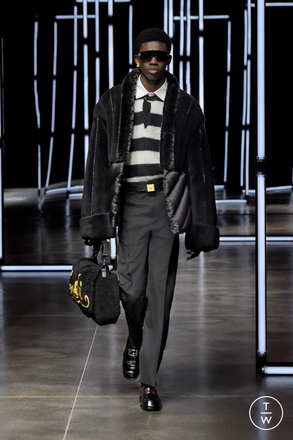 Fashion Week Milan Fall/Winter 2021 look 40 from the Fendi collection menswear