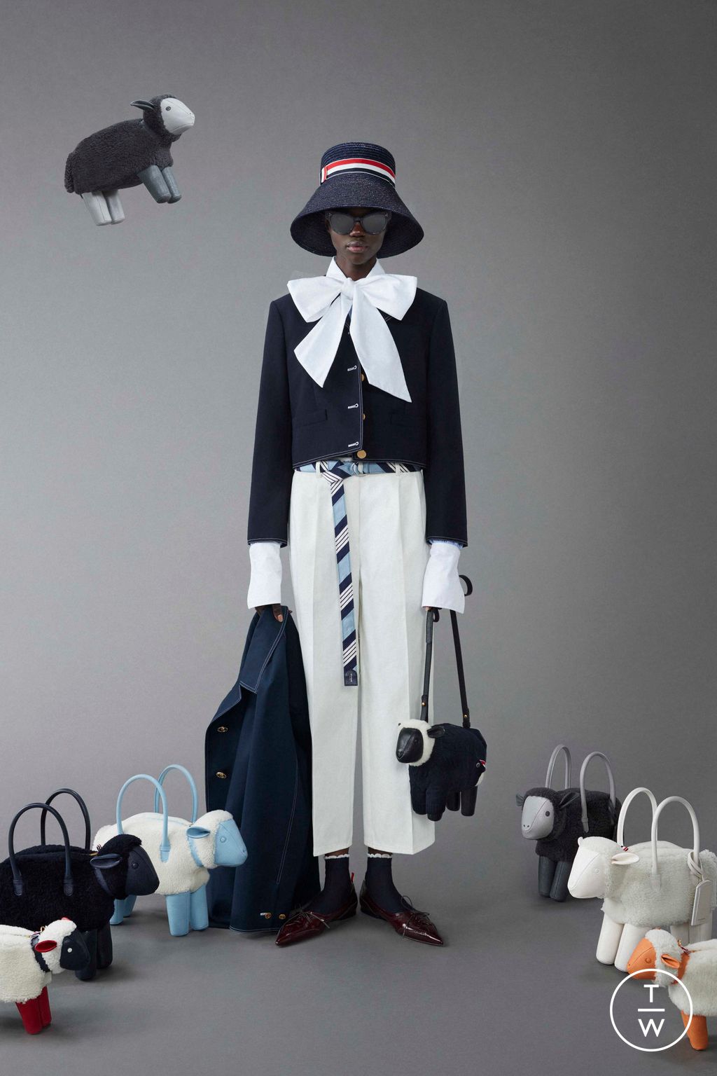 Fashion Week New York Resort 2024 look 40 from the Thom Browne collection womenswear