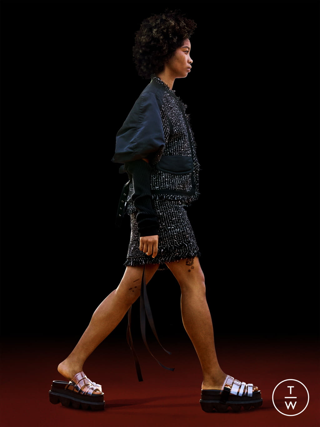 Fashion Week Paris Spring/Summer 2022 look 41 de la collection Sacai womenswear