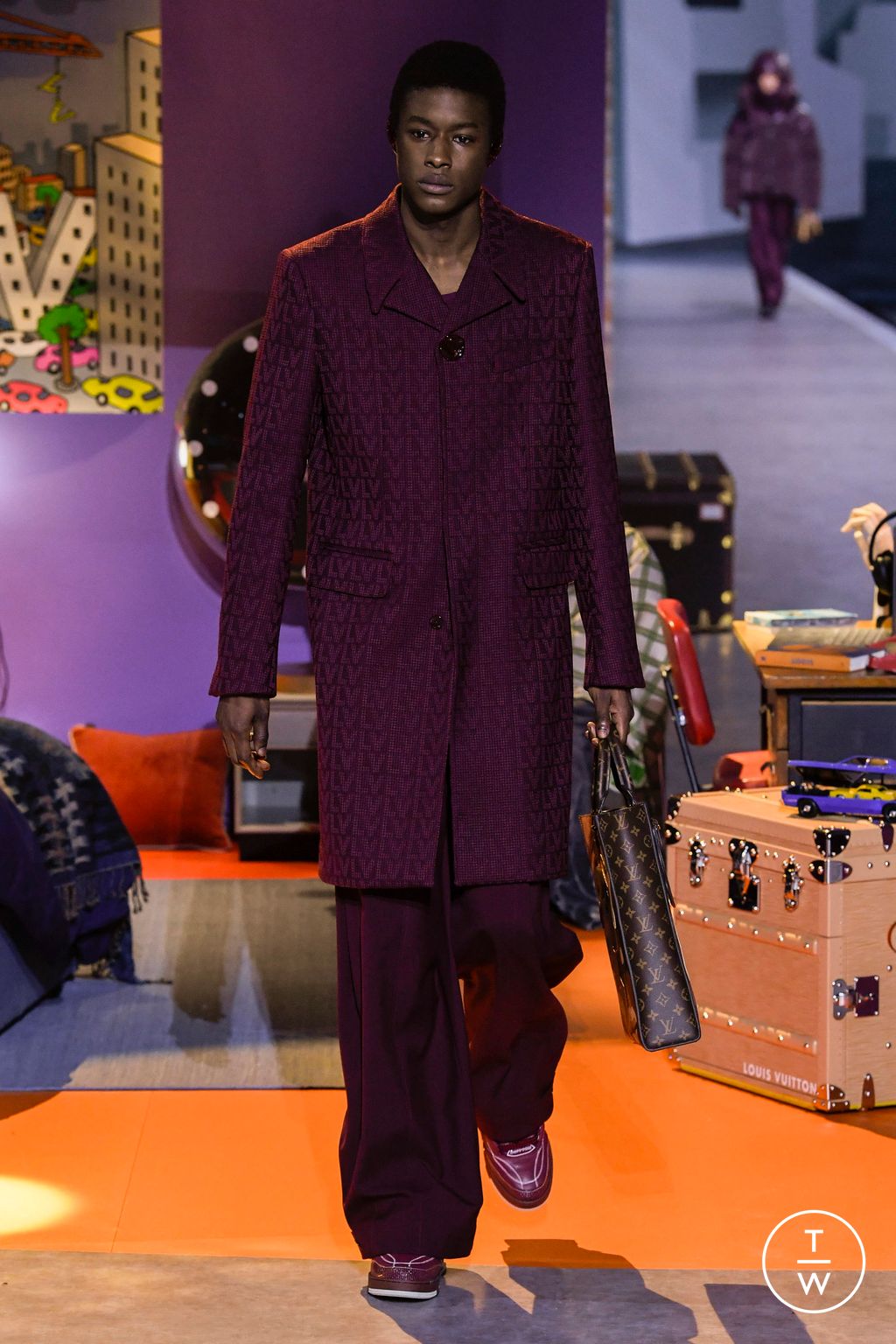 Fashion Week Paris Fall/Winter 2023 look 58 from the Louis Vuitton collection menswear