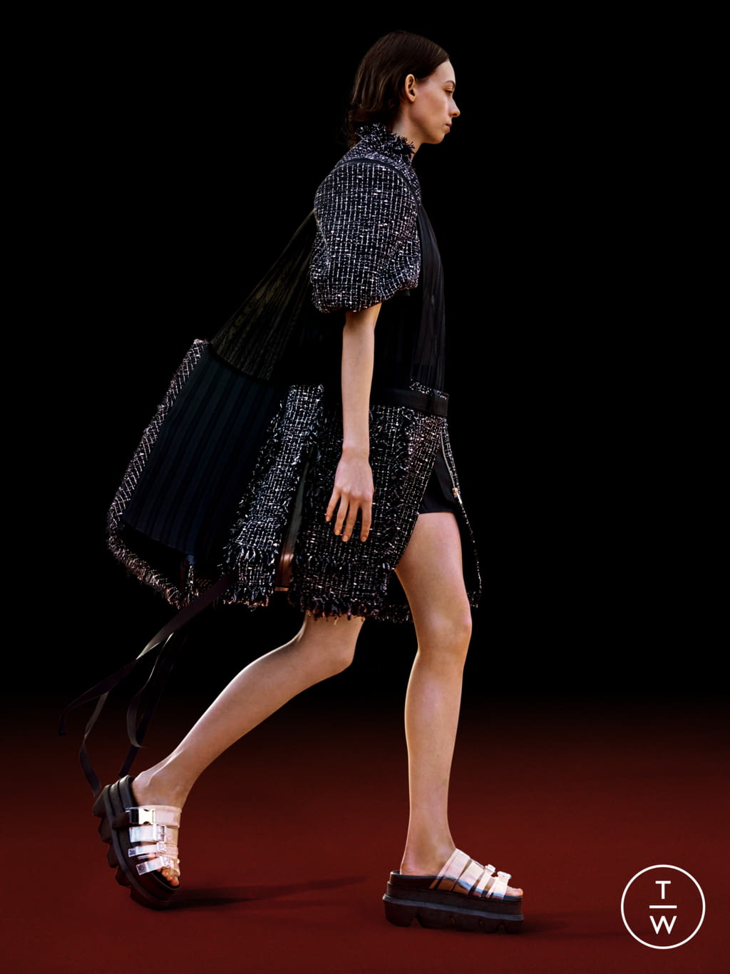 Fashion Week Paris Spring/Summer 2022 look 42 de la collection Sacai womenswear