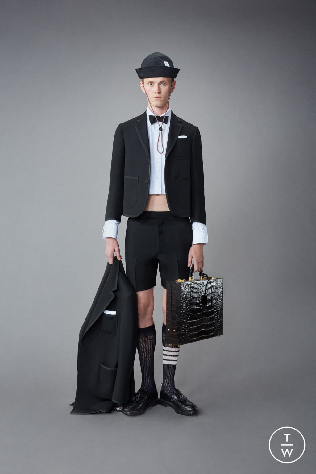 Fashion Week Paris Resort 2022 look 42 from the Thom Browne collection menswear