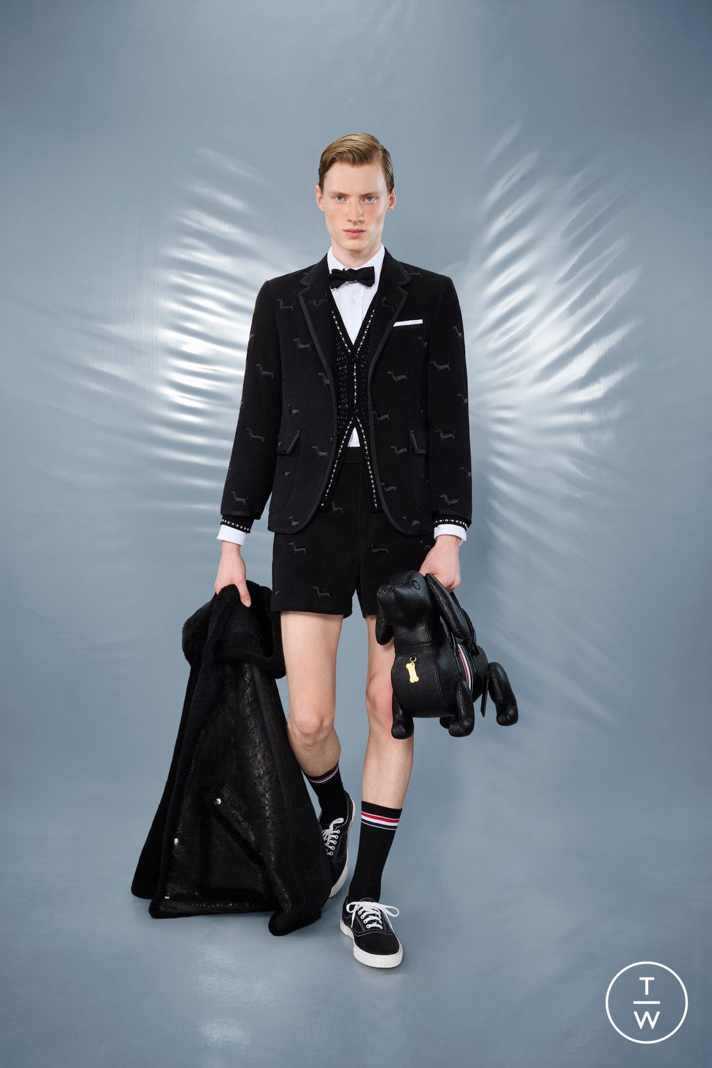 Fashion Week New York Resort 2025 look 44 from the Thom Browne collection menswear