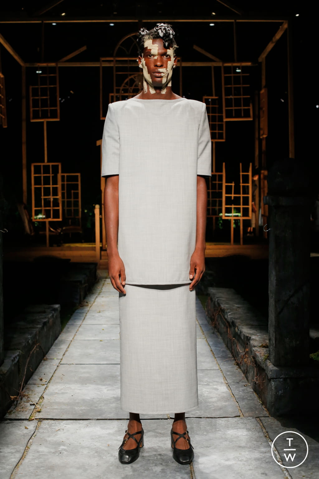 Fashion Week New York Spring/Summer 2022 look 43 from the Thom Browne collection womenswear