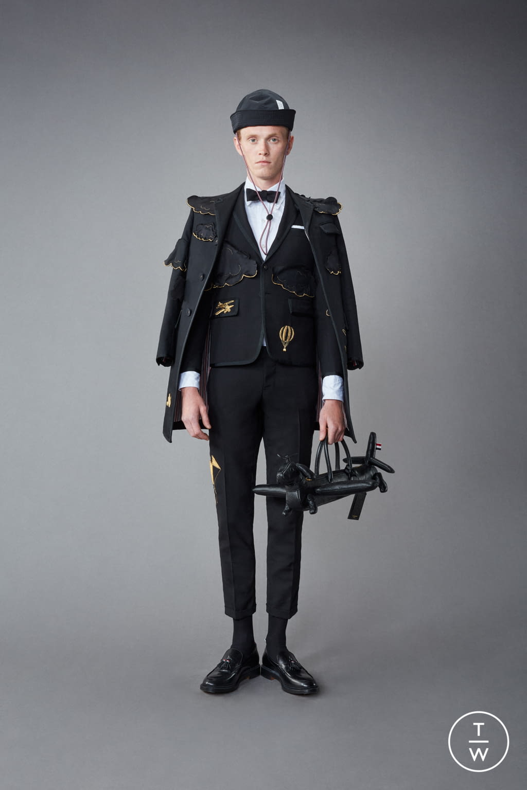 Fashion Week Paris Resort 2022 look 44 from the Thom Browne collection menswear