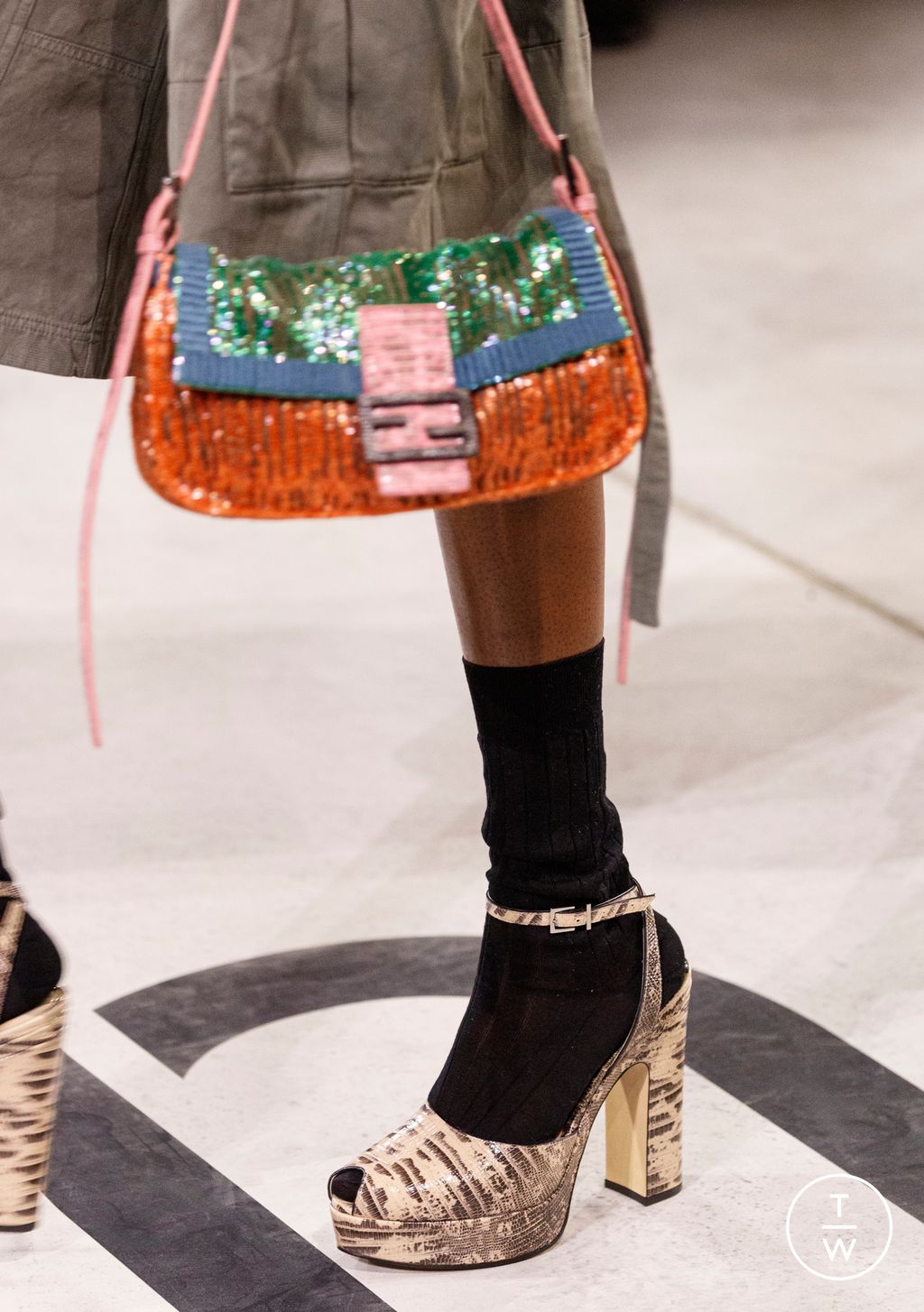 Fashion Week Milan Fall/Winter 2026 look 59 from the Fendi collection womenswear accessories