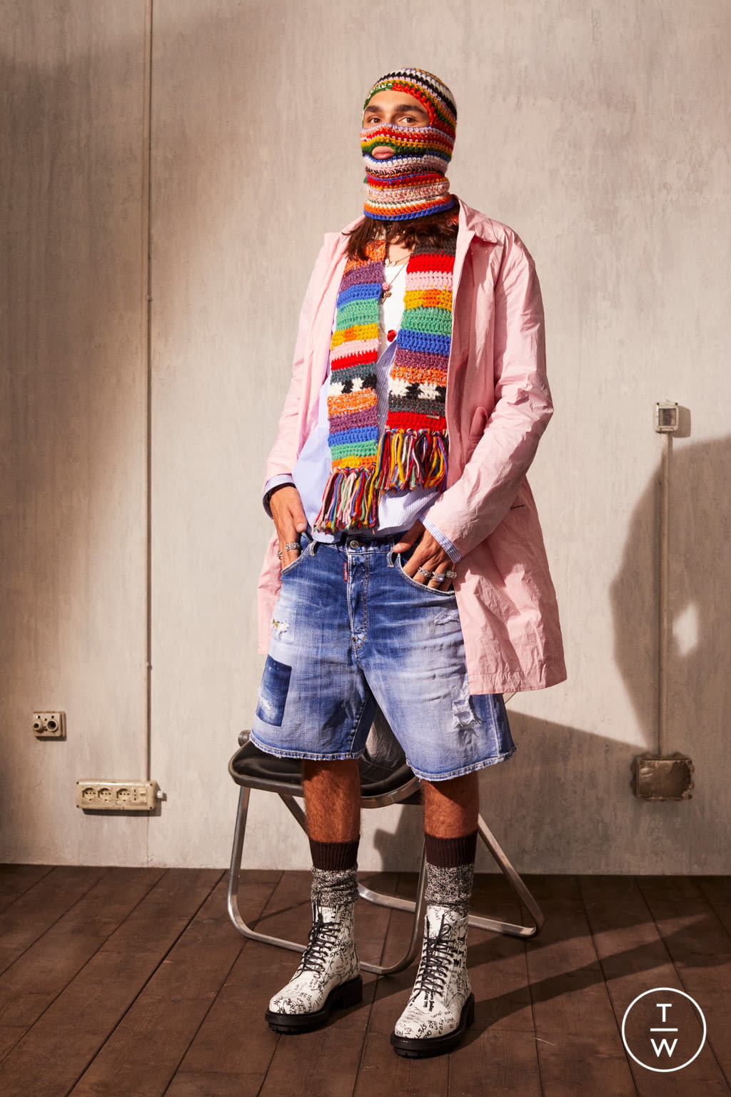 Fashion Week Milan Resort 2022 look 45 from the Dsquared2 collection 男装