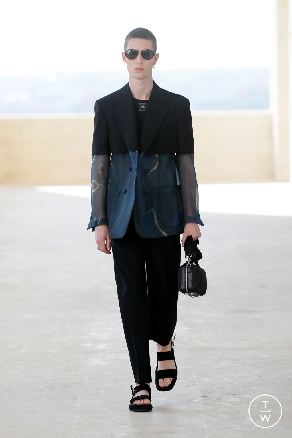 Fashion Week Milan Spring/Summer 2022 look 45 from the Fendi collection menswear