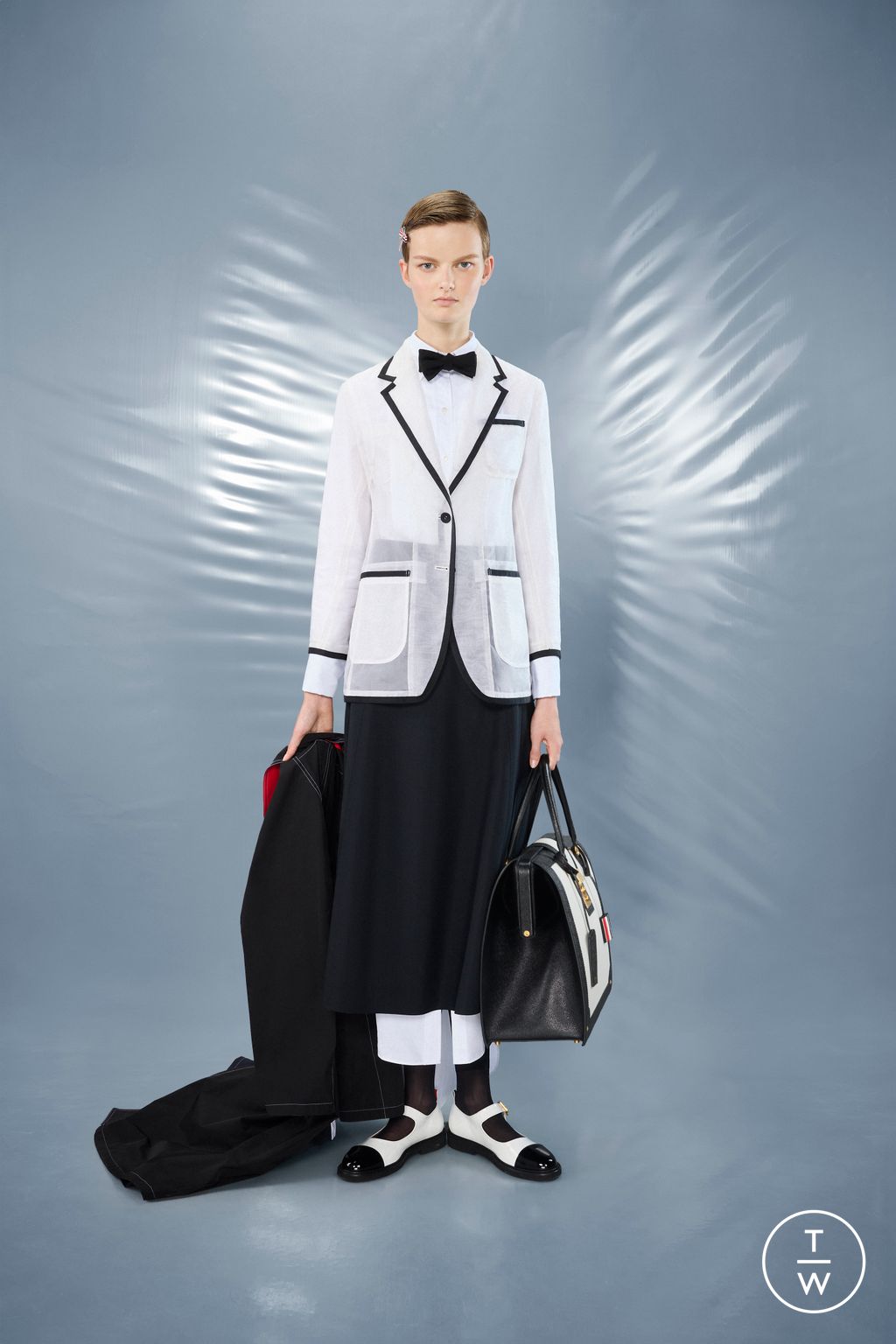 Fashion Week New York Resort 2025 look 46 from the Thom Browne collection womenswear