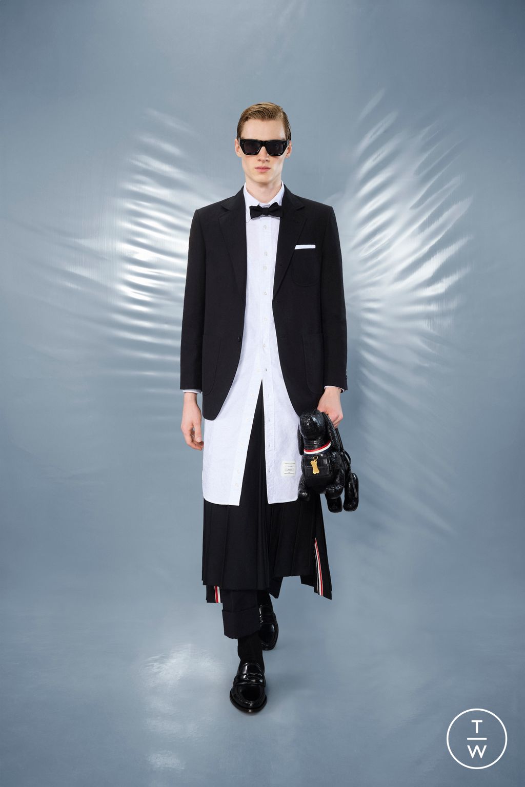 Fashion Week New York Resort 2025 look 47 from the Thom Browne collection menswear