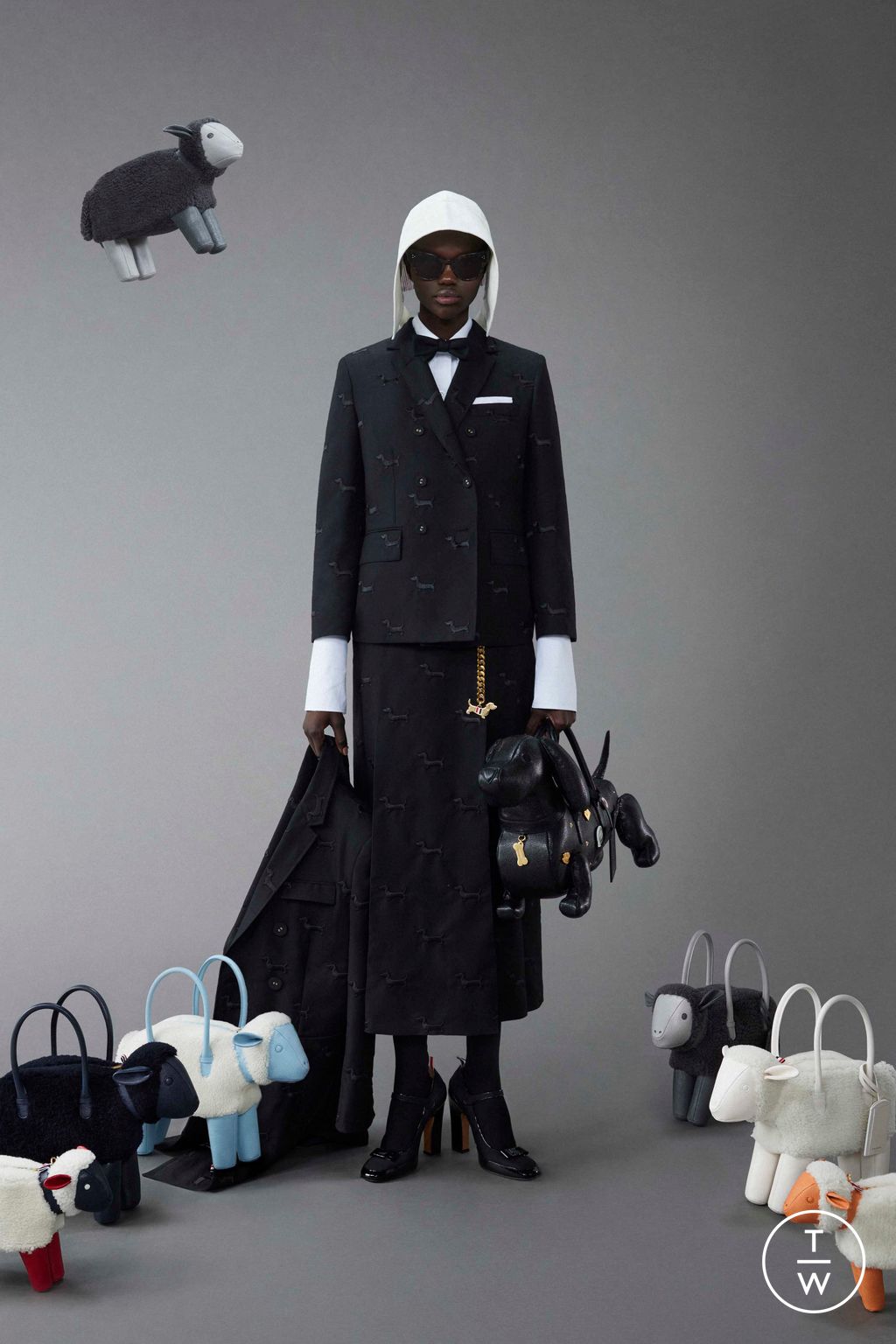 Fashion Week New York Resort 2024 look 46 from the Thom Browne collection 女装