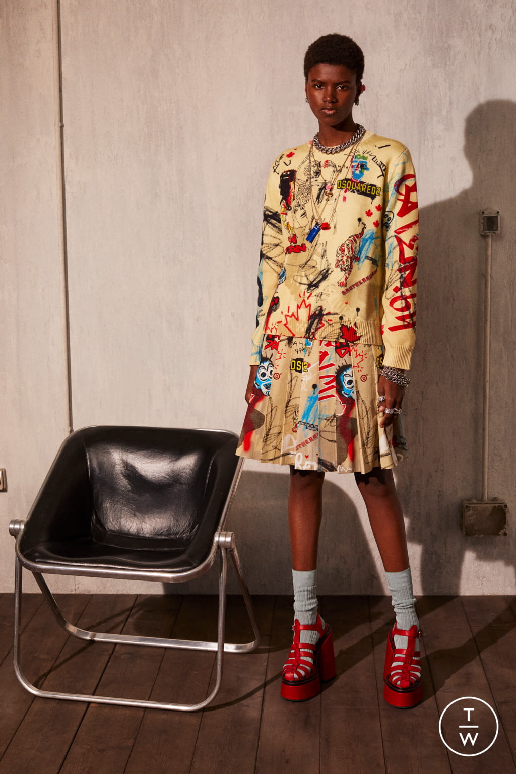 Fashion Week Milan Resort 2022 look 47 from the Dsquared2 collection womenswear