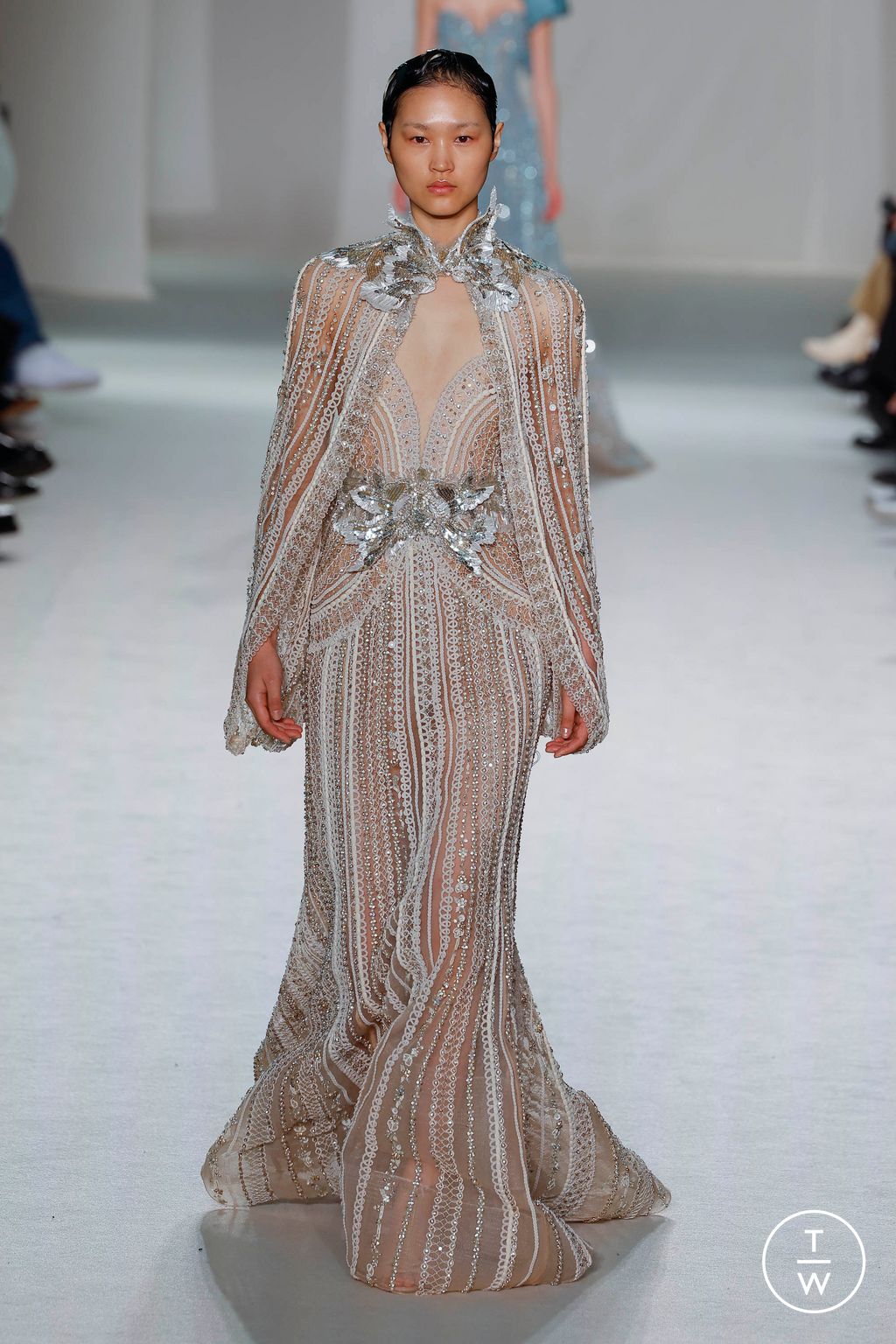 Fashion Week Paris Spring/Summer 2023 look 54 from the Elie Saab collection couture