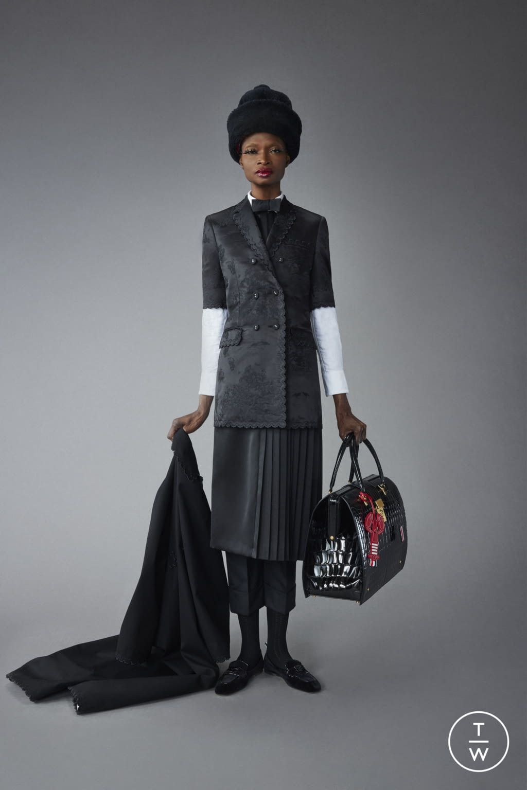 Fashion Week New York Pre-Fall 2022 look 48 from the Thom Browne collection womenswear