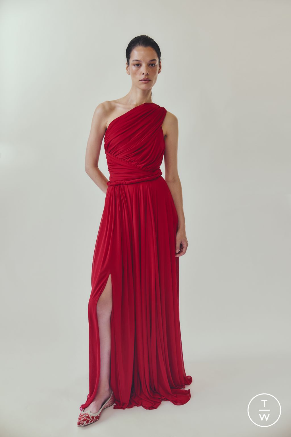 Fashion Week Paris Resort 2026 look 49 de la collection Giambattista Valli womenswear