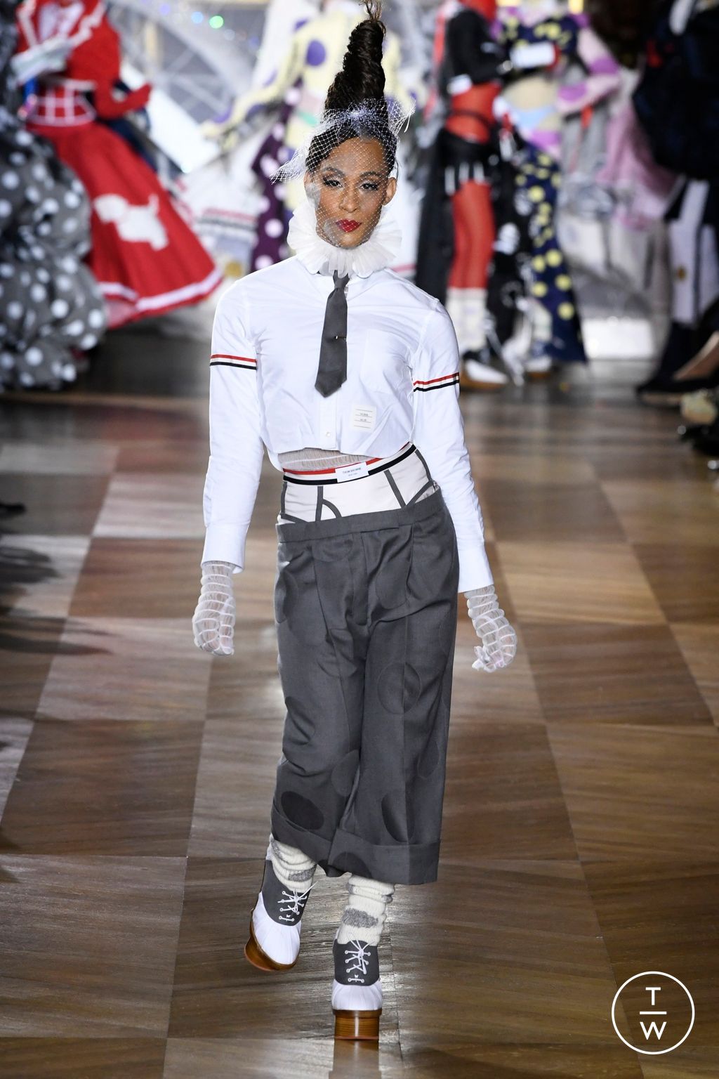 Fashion Week Paris Spring/Summer 2023 look 59 from the Thom Browne collection womenswear