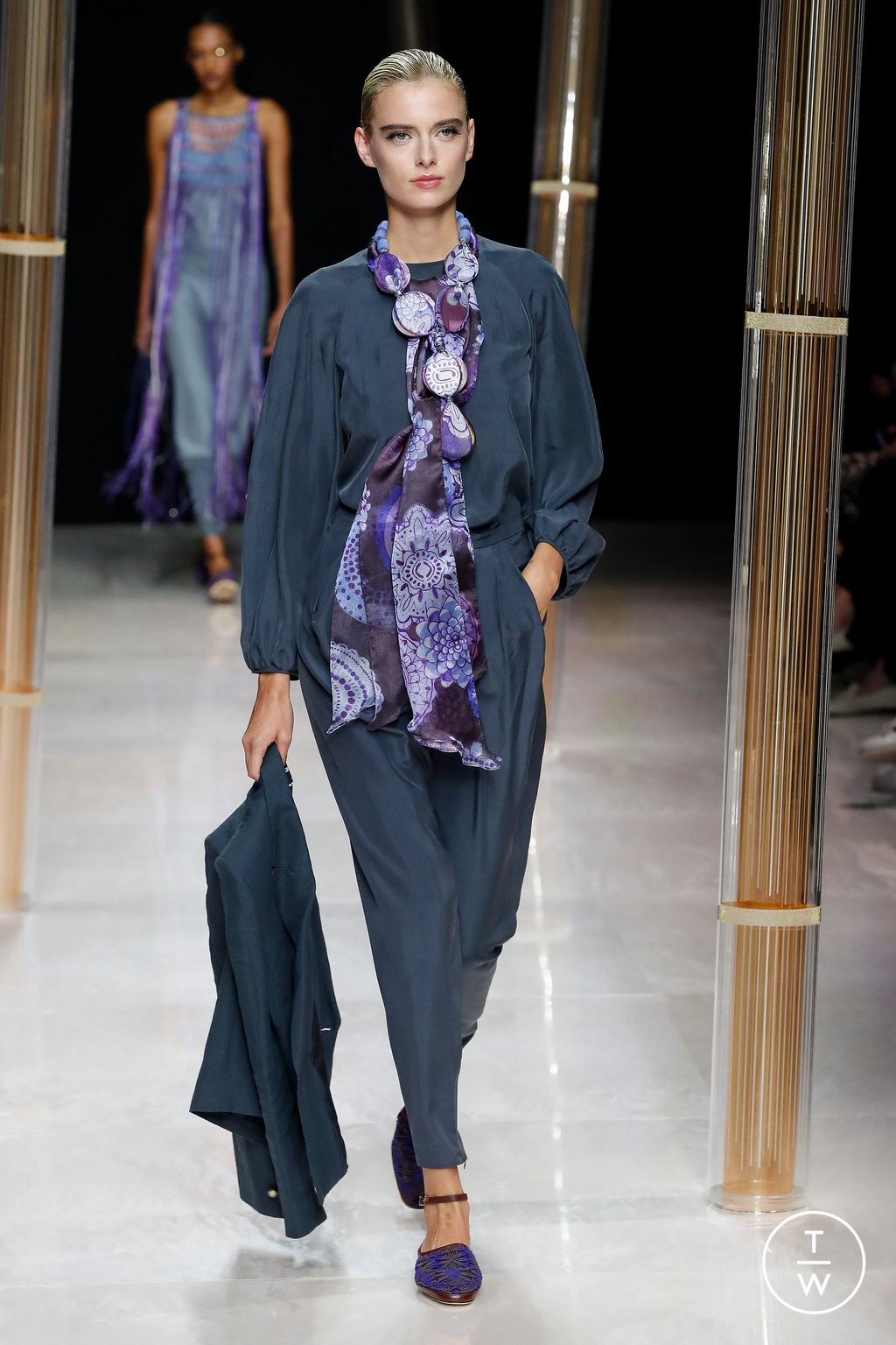 Fashion Week Milan Spring/Summer 2023 look 12 from the Giorgio Armani collection womenswear