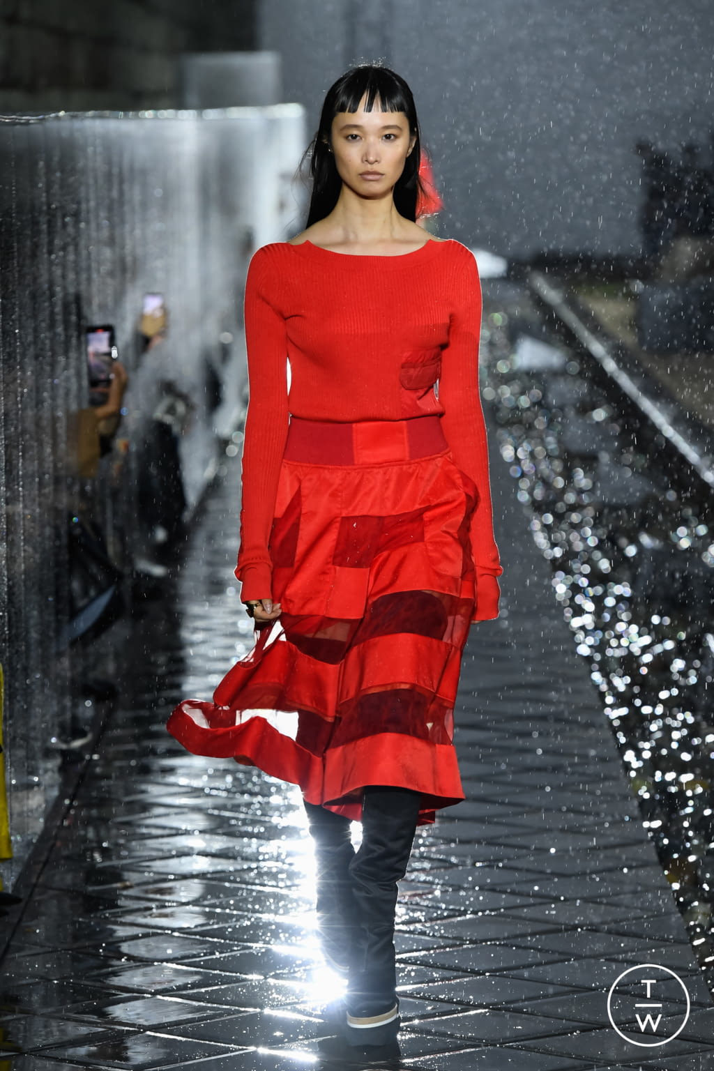 Fashion Week Paris Spring/Summer 2021 look 5 de la collection Sacai womenswear