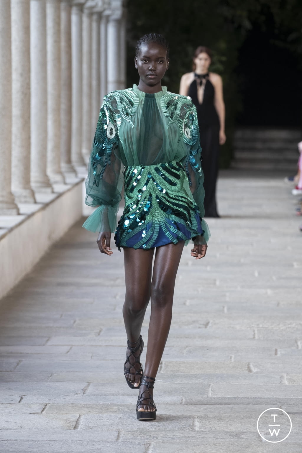 Fashion Week Milan Spring/Summer 2022 look 50 from the Alberta Ferretti collection womenswear