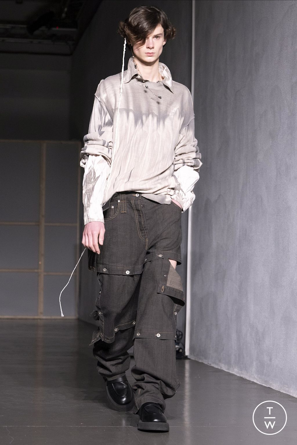 Fashion Week Milan Fall/Winter 2023 look 7 from the Federico Cina collection menswear