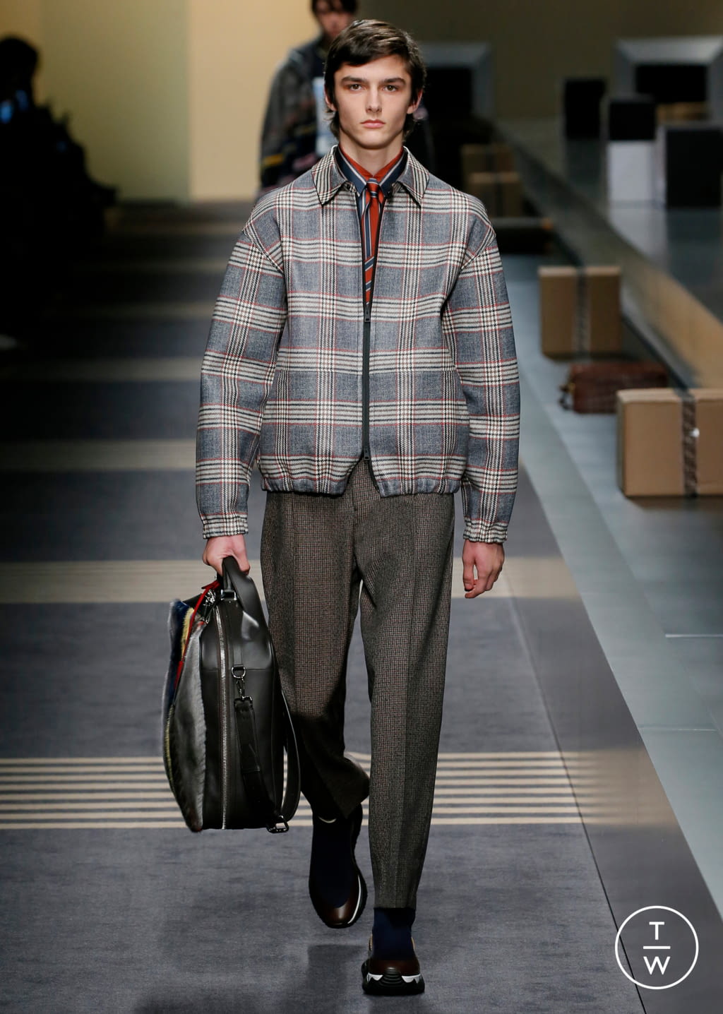 Fashion Week Milan Fall/Winter 2018 look 53 from the Fendi collection menswear