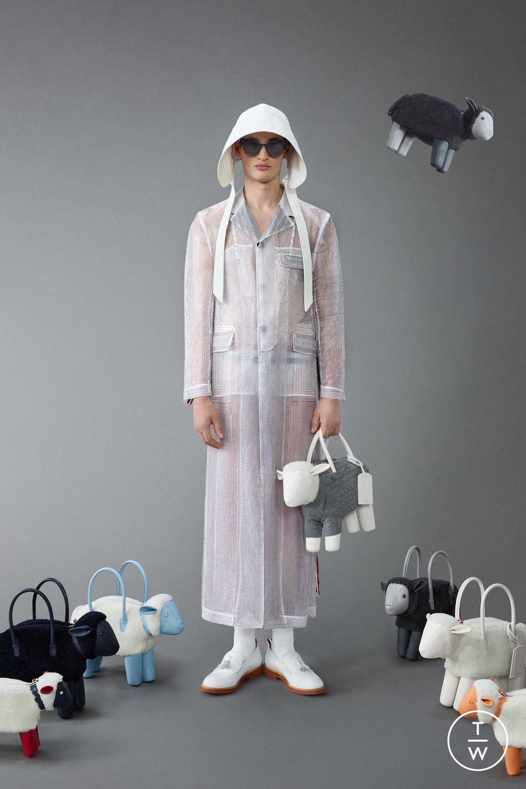Fashion Week New York Resort 2024 look 54 from the Thom Browne collection menswear