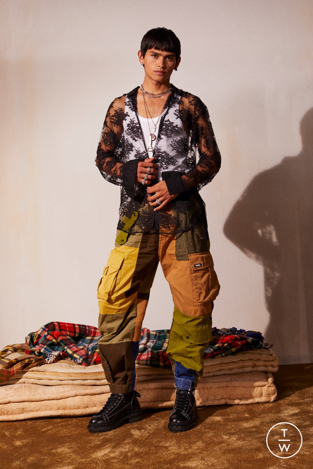 Fashion Week Milan Resort 2022 look 55 from the Dsquared2 collection menswear