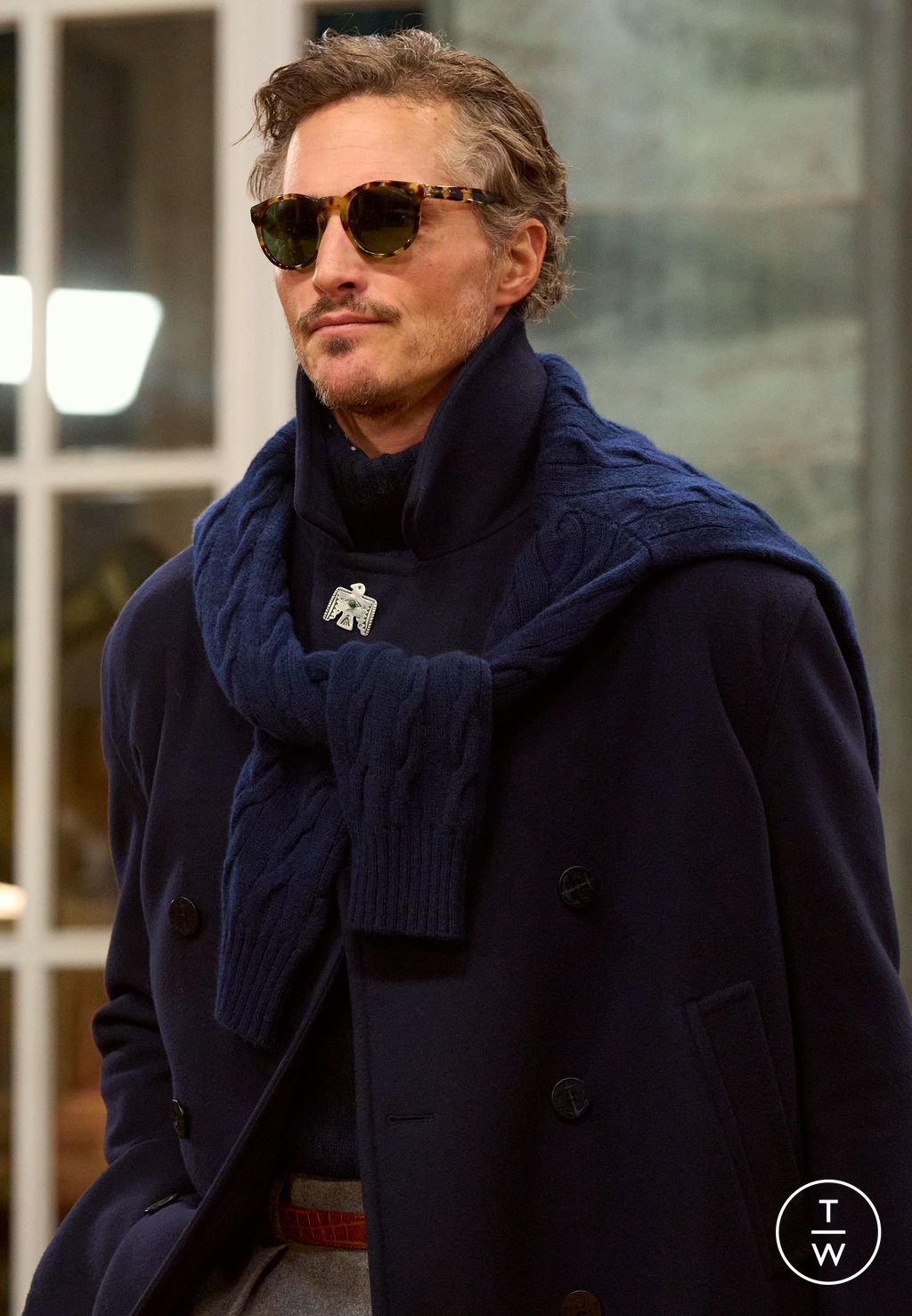 Fashion Week Milan Fall/Winter 2026 look 20 from the Ralph Lauren Purple Label collection 男装配饰