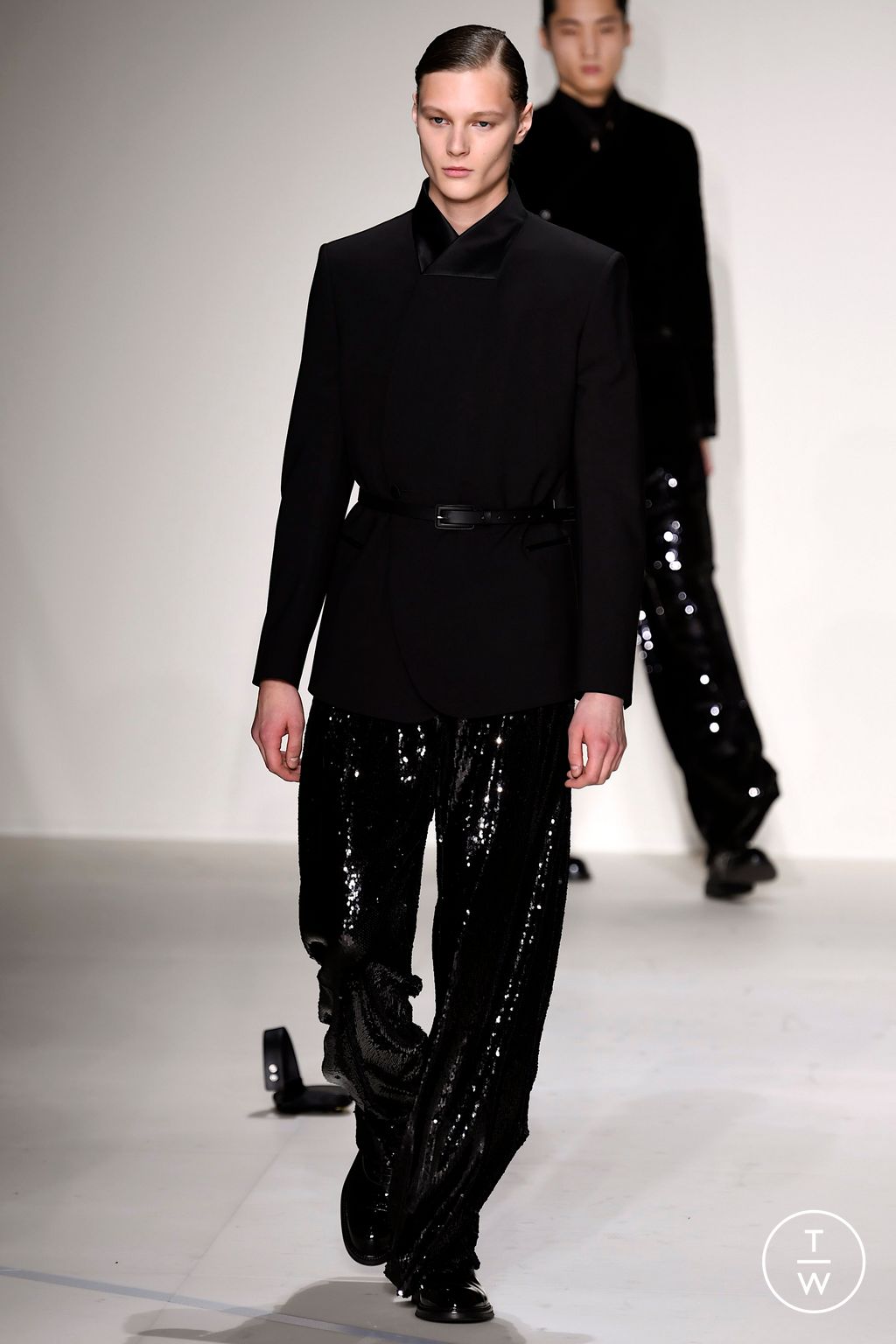 Fashion Week Milan Fall/Winter 2023 look 94 from the Emporio Armani collection menswear